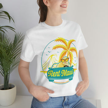Rent Maui Ocean And Palm Tree Chick Shirt