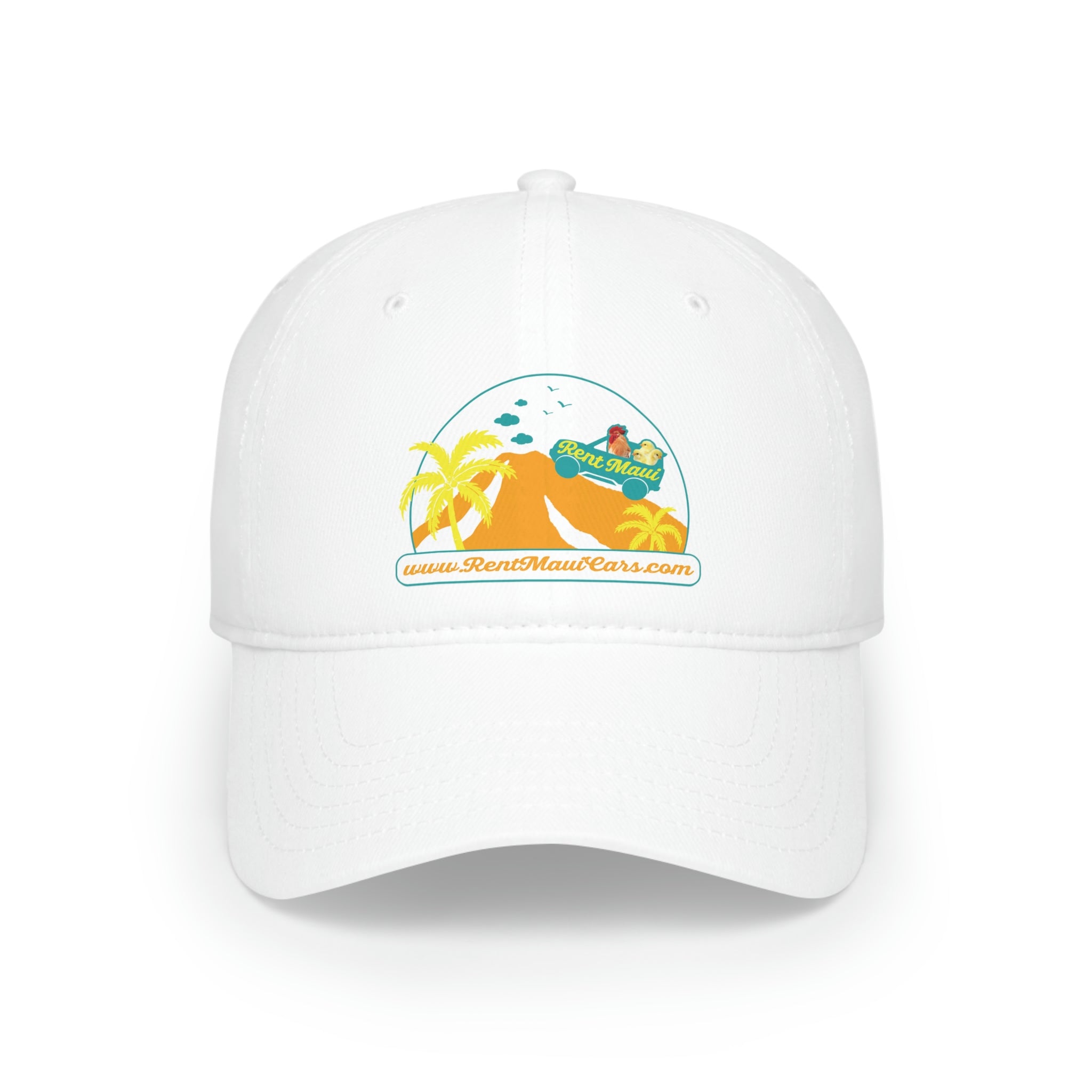 Rent Maui Haleakala And Palm Trees Chickens Baseball Cap