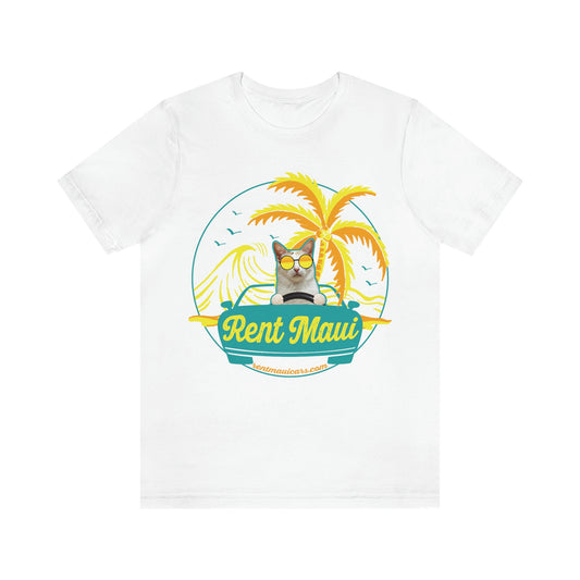 Rent Maui Ocean And Palm Tree Cat Shirt