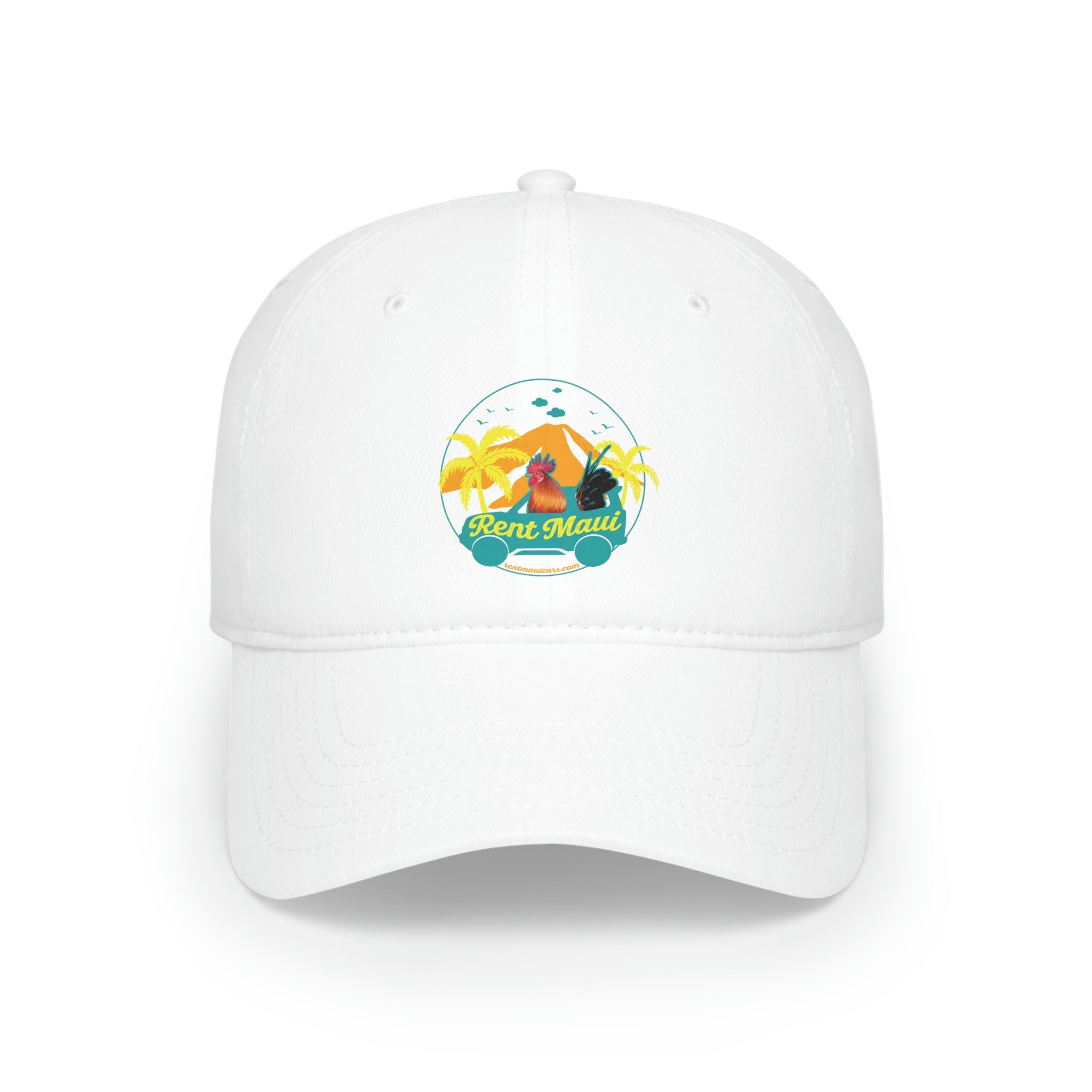 Rent Maui Haleakala And Palm Trees Chicken Baseball Cap