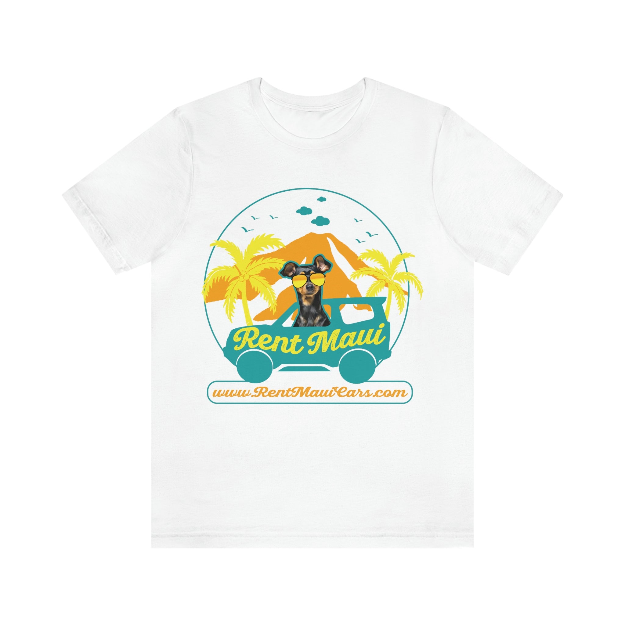 Rent Maui Haleakala And Palm Trees Dog Shirt