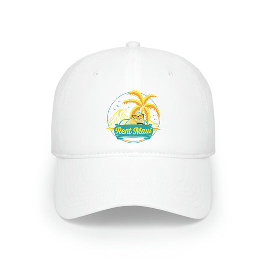 Rent Maui Ocean And Palm Tree Chick Baseball Cap