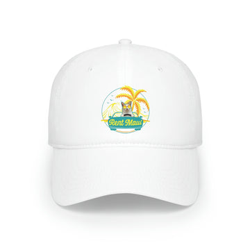 Rent Maui Ocean And Palm Tree Cat Baseball Cap