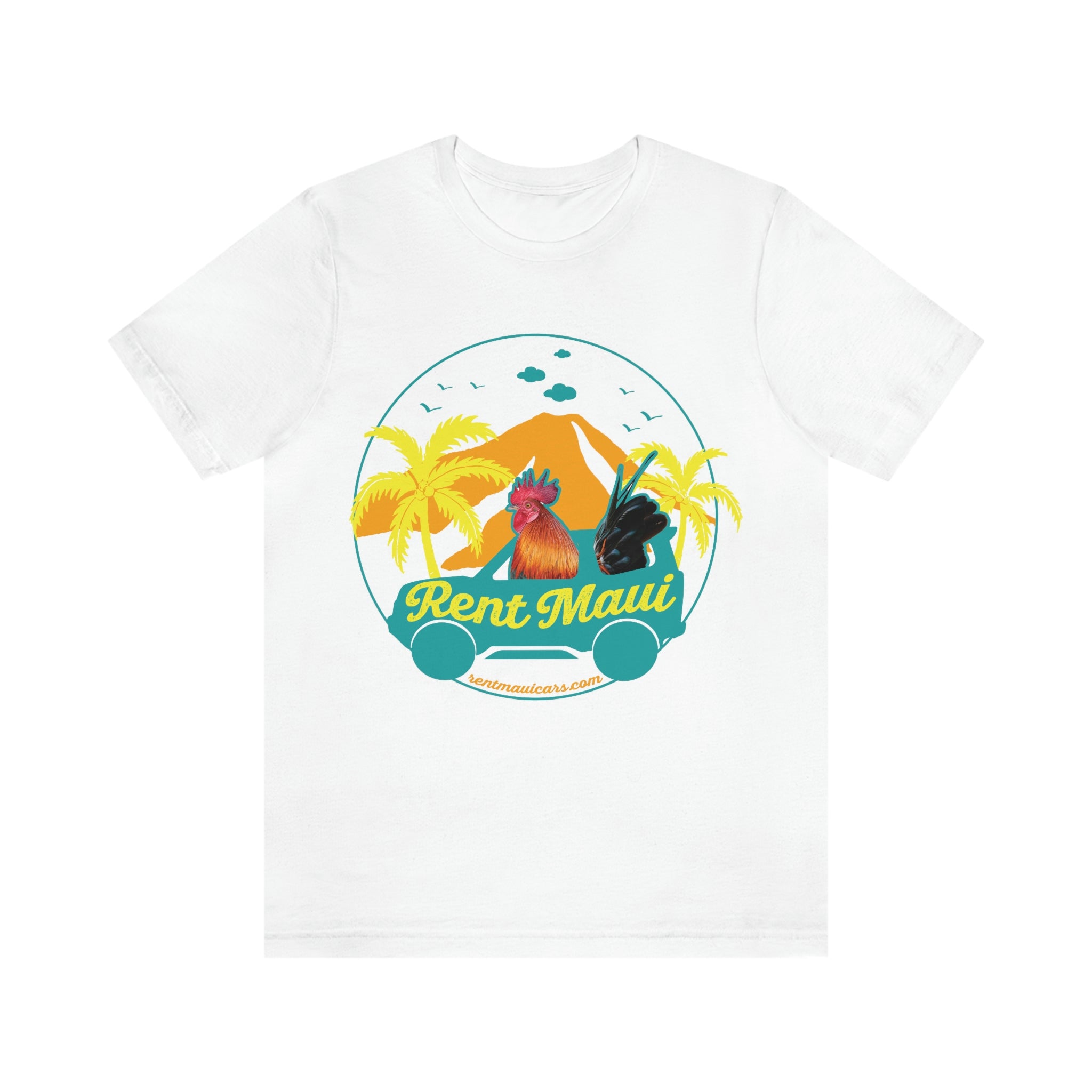 Rent Maui Haleakala And Palm Trees Chicken Shirt