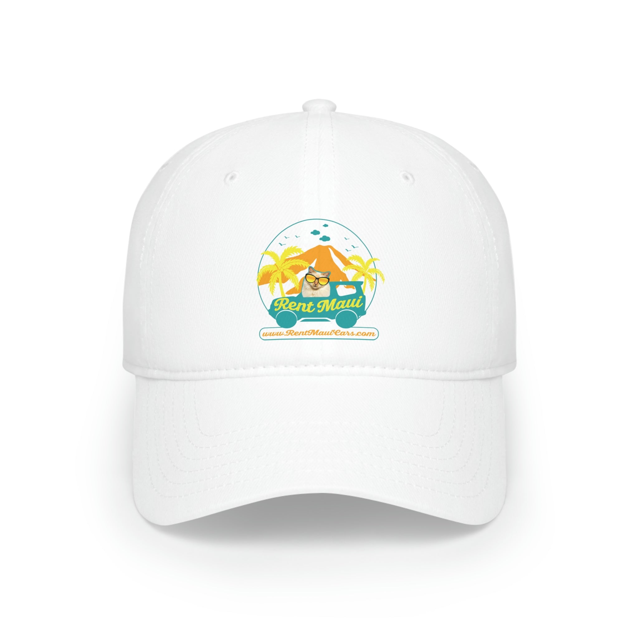 Rent Maui Haleakala And Palm Trees Cat Baseball Cap